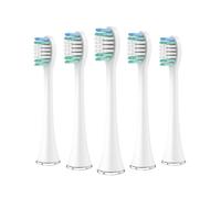 Têtes De Brosse À Dents Compatibles Avec Les Brosses À Dents Électriques Aquasonic Black Series Pro Vibe Series Duo Pro Series, Poils De Rechange(5pcs white)