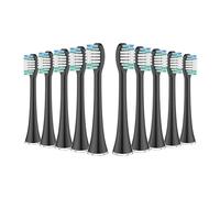Têtes de brosse à dents, compatibles avec les brosses à dents électriques Aquasonic Black Series Pro Vibe Series Duo Pro Series, poils de rechange(10pcs black)