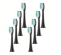 Têtes de brosse à dents, compatibles avec Philips Sonicare, housse protection for électrique poils souples(Black 8pcs)