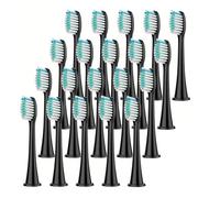 Têtes de brosse à dents, compatibles avec Philips Sonicare, housse protection for électrique poils souples(Black 20pcs)