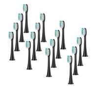 Têtes de brosse à dents, compatibles avec Philips Sonicare, housse protection for électrique poils souples(Black 16pcs)