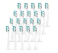 Têtes de brosse à dents, compatibles avec Philips Sonicare, housse protection for électrique poils souples(White 20pcs)