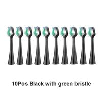 Têtes De Brosse À Dents De Rechange,10 Pièces,Pour Aquasonic Duo Et Pour Centre Dentaire Domestique/Recharges De Brosse À Dents Électrique Sonique Waterpik.10 Black.