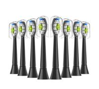 Têtes De Brosse À Dents De Rechange, 4/8/12/16 Pièces, Compatibles Avec Philips, Tête De Brosse Électrique De Rechange 4100 6500 6100 7500 5300 1100(8pcs Black)