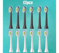 Têtes De Brosse À Dents De Rechange,4/8 Pièces,Compatibles Avec Philips Sonicare,Tête De Brosse Électrique De Remplacement Souple 4100 6500 6100 7500 5.6White 6Black.