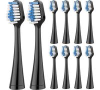 Têtes De Brosse À Dents De Rechange Aquasonic Duo Series Pour La Série Aquasonic Duo Et Le Centre Dentaire Domestique.10Pcs Black.
