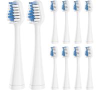 Têtes De Brosse À Dents De Rechange Aquasonic Duo Series Pour La Série Aquasonic Duo Et Le Centre Dentaire Domestique.10Pcs White.