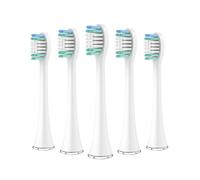 Têtes De Brosse À Dents De Rechange, Compatibles Avec Aquasonic, Black Series Pro Vibe Series Duo Series Pro, Recharge De Brosse À Dents Électrique, Poils En Nylon(5pcs white)