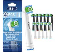 Têtes de brosse à dents de rechange compatibles avec Braun Oral b 7000/Pro 1000/9600/5000/3000/8000 et Smart Electric Brosses à dents compatibles avec les têtes de rechange Oral B