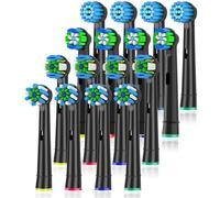 Têtes De Brosse À Dents De Rechange Compatibles Avec Braun Oral B 7000/Pro 1000/9600/ 5000/3000/8000/Genius Et Brosse À Dents Électrique Intelligente.16Pcs (Black).