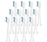 Têtes de brosse à dents de rechange compatibles avec la tête de brosse à dents électrique Philips Sonicare 1100 2100 4100 5100 5300 6100 7500 - Type White-12 Pcs #A