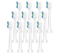 Têtes de brosse à dents de rechange compatibles avec la tête de brosse à dents électrique Philips Sonicare 1100 2100 4100 5100 5300 6100 7500-PCS blanc-12