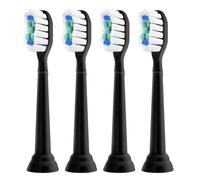 Têtes De Brosse À Dents De Rechange Compatibles Avec La Tête De Brosse À Dents Électrique Philips Sonicare 1100 2100 4100 5100 5300 6100 7500.Black-4 Pcs.