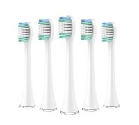 Têtes de brosse à dents de rechange compatibles avec les brosses à dents électriques Aquasonic Black Pro Series Duo Series Pro.(5pcs white)