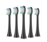 Têtes de brosse à dents de rechange compatibles avec les brosses à dents électriques Aquasonic Black Pro Series Duo Series Pro.(5pcs black)