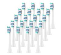 Têtes De Brosse À Dents De Rechange Compatibles Avec Les Brosses À Dents Électriques Philips, Compatibles Avec Les Brosses À Dents Sonicare 2100, 4100, 5100, 5300, 6100, 6500 Et 7500.(White-20 Pcs)
