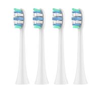 Têtes de brosse à dents de rechange compatibles avec les manches à clic Philips et autres modèles 2100, 4100, 5100, 5300, 6100, 6500 et 7500.(White-4 Pcs)