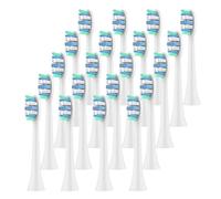 Têtes de brosse à dents de rechange compatibles avec les modèles Philips Sonicare et autres à manche clipsable 2100, 4100, 5100, 5300, 6100, 6500 et 7500(White-20 Pcs)