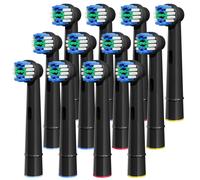 Têtes De Brosse À Dents De Rechange Compatibles Avec Les Têtes De Brosse Électrique Professionnelle Oral B Braun 1000 1500 3000 6000 7000 7500 8000.Black-12 Pcs.