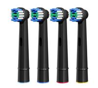 Têtes De Brosse À Dents De Rechange Compatibles Avec Les Têtes De Brosse Électrique Professionnelle Oral B Braun 1000 1500 3000 6000 7000 7500 8000.Black-4 Pcs.