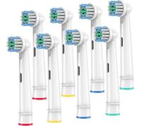 Têtes de brosse à dents de rechange compatibles avec oral b braun, lot de 8 têtes de brosse électrique professionnelles pour Oralb Pro 500/1000/1500/3000/3757/5000/7000/7500/8000