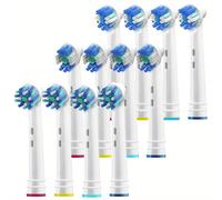 Têtes de brosse à dents de rechange compatibles avec Oral-B,têtes de brosse à dents électrique têtes de brosse pour Oral B Hea - Type Shiny 12pcs