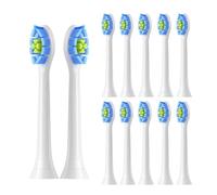 Têtes de brosse à dents de rechange, compatibles avec Philips, Sonicare DiamondClean C2, C1, G2 Control, Simply Clean, lot de 8(White-12pcs)