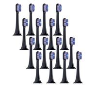 Têtes de brosse à dents de rechange compatibles avec Xiaomi, Mijia T700, aspirateur électrique sonique, brosse à dents DuPon à poils souples, 4/8/12/16 pièces(Black)
