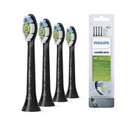 Têtes de brosse à dents de rechange d'origine Philips Sonicare W2, HX6064, noir, paquet de 4