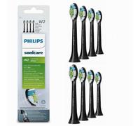 Têtes de brosse à dents de rechange d'origine Philips Sonicare W2, HX6064, noir, paquet de 8