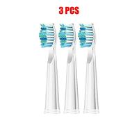 Têtes De Brosse À Dents De Rechange Fairywill Pour Brosse À Dents Électrique Fw-507/508/551/515/917/959/2011,Fw-D1/D3/D7/D8.White 3Pcs.