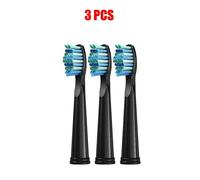 Têtes De Brosse À Dents De Rechange Fairywill Pour Brosse À Dents Électrique Fw-507/508/551/515/917/959/2011,Fw-D1/D3/D7/D8.Black 3Pcs.
