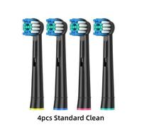 Têtes De Brosse À Dents De Rechange Pour Brosse À Dents Oral B,Nettoyage De Précision,Buses Noires Pour Oralb (Pas Pour Io).4 Standard (Black).