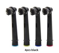 Têtes De Brosse À Dents De Rechange Pour Brosses À Dents Électriques Oral B Braun,Recharges De Poils Infusés En Charbon De Bambou Noir Pour Oralb.4Pcs Black.