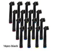 Têtes De Brosse À Dents De Rechange Pour Brosses À Dents Électriques Oral B Braun,Recharges De Poils Infusés En Charbon De Bambou Noir Pour Oralb.16Pcs Black.