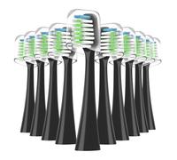 Têtes de brosse à dents de rechange Sonic, compatibles avec les brosses à dents électriques Waterpik Complete Care 9.0 (CC-01) et 5.0 (WP-862), 10 unités(Black)