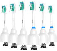 Tetes de Brosse a Dents de Remplacement pour Philips Sonicare, Compatibles avec les Series E Essence Xtreme Elite Advance et Cleancare, 6 Pieces
