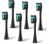 Têtes de Brosse à Dents Electrique Compatible avec My Variations, 6 têtes de brosse compatibles avec brosse à dents électriques MyVariations tete de rechange brossettes (noir)