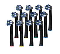 Têtes De Brosse À Dents Électrique Cross Generic,Oralb Braun Crossact,Compatible Avec La Plupart Des Bases Oral-B,Action De Qualité.12Pcs Black.