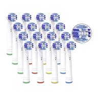 Têtes de brosse à dents électrique de rechange de qualité supérieure compatibles avec Oral B Professional Care | SmartSeries | Triumph | TriZon (16 têtes de brosse à dents)