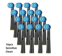 Têtes De Brosse À Dents Électrique De Remplacement,Soins Des Gencives Sensibles,Pour Oral B Braun 7000,Pro 1000,9600,500,3000,8000 Clean,4/8/16 Pièces.16Pcs Black