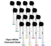 Têtes De Brosse À Dents Électrique Oral B,Rechange Professionnelle,Buses À Poils Souples En Charbon De Bois,Soins Bucco-Dentaires,4 Pièces,8 Pièces,16 Pièces.16Pcs White.