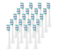 Têtes de brosse à dents électrique rechange, 12/20 pièces, recharges for 1100 2100 4100 5100 6100(White-20 Pcs)