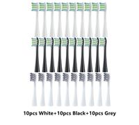 Têtes De Brosse À Dents Électrique Remplaçables Pour Oclean X/X Pro/ Z1/ F1/One/ Air 2/Se,Buses À Poils Dupont Souples.10White10Black10Grey