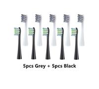 Têtes De Brosse À Dents Électrique Remplaçables Pour Oclean X/X Pro/ Z1/ F1/One/ Air 2/Se,Buses À Poils Dupont Souples.5Black 5Grey