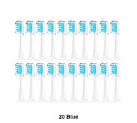 Têtes de brosse à dents électrique sonique pour xiaomi Mijia T300/T500/T700,buses de recharge remplaçables,4 couleurs avec capuchons Anti-poussière, - Type 20Blue