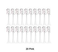 Têtes de brosse à dents électrique sonique pour xiaomi Mijia T300/T500/T700,buses de recharge remplaçables,4 couleurs avec capuchons Anti-poussière, - Type 20Pink
