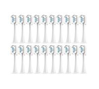 Têtes de brosse à dents électrique sonique T300/T500/T700, buses recharge remplaçables, 4 couleurs avec capuchons Anti-poussière, 20 pièces(20Wite)
