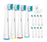 Têtes De Brosse À Dents Électriques Compatibles OralBs - Convient Aux Modèles Pro 2, Vitality 100, Genius X, Pro 600, Pro 650, Pro 700, Pro 1000 - Lot De 12 Brosses De Rechange Blanches
