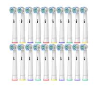 Têtes de brosse à dents électriques de rechange, compatibles avec les brosses à dents Oral Basic Cleaning B. Poils de brosse à dents D100 D25 D30 D32 4739 3709 3744(17A-20pcs)